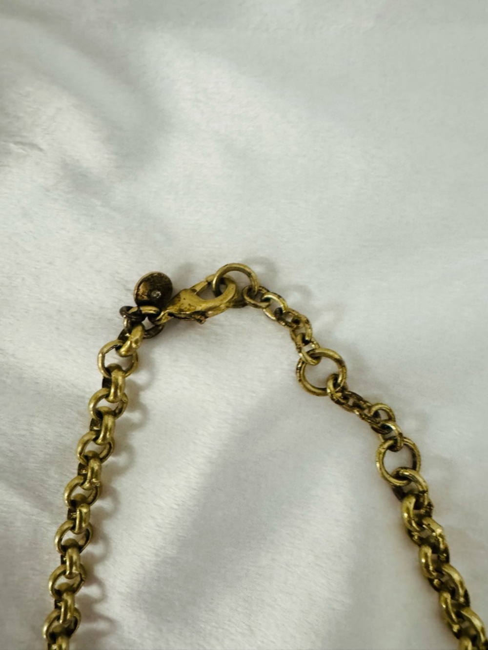 J. Crew Gold Necklace with Clear Geometric Stones - Picture 3 of 3
